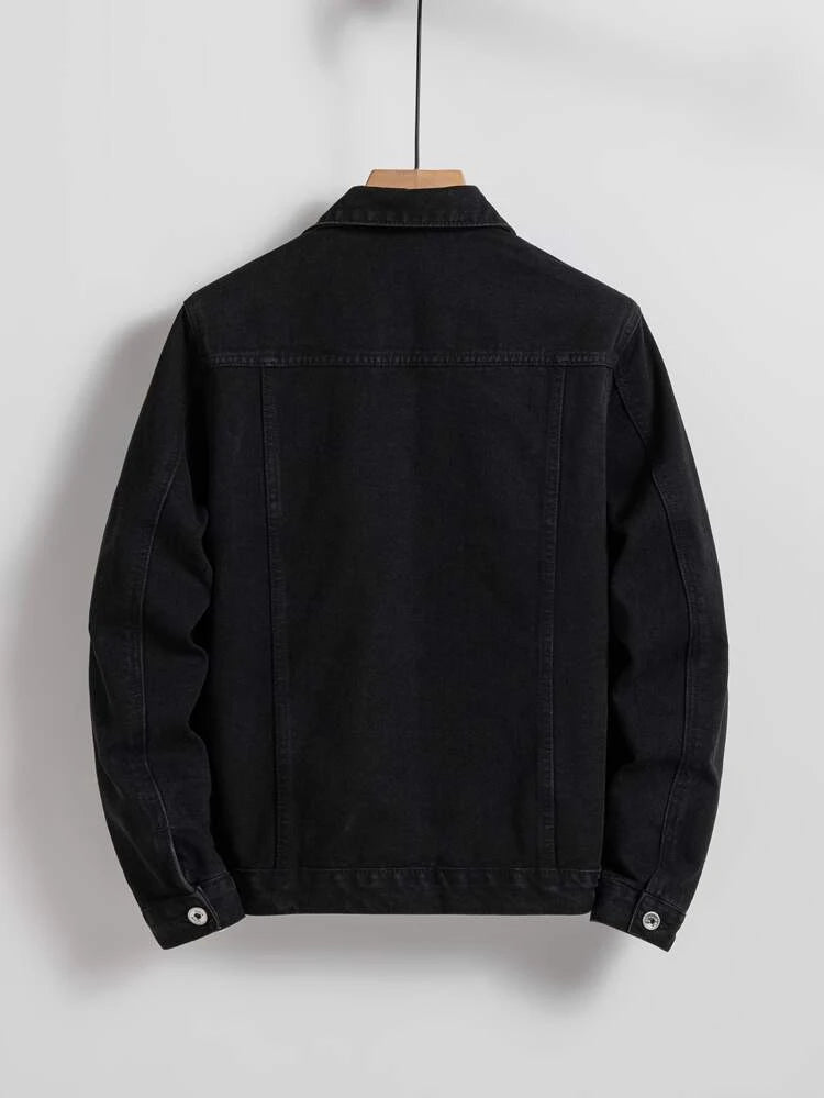 BLACK DENIM JACKET - UNISEX