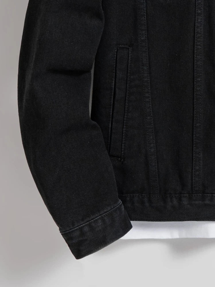 BLACK DENIM JACKET - UNISEX