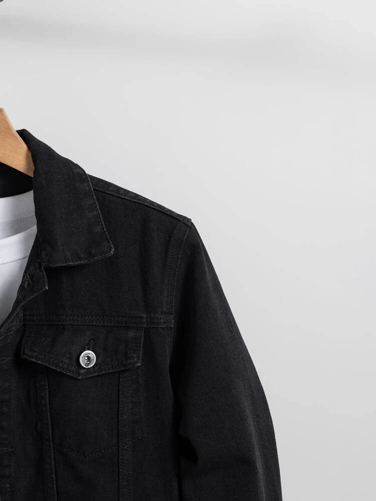 BLACK DENIM JACKET - UNISEX