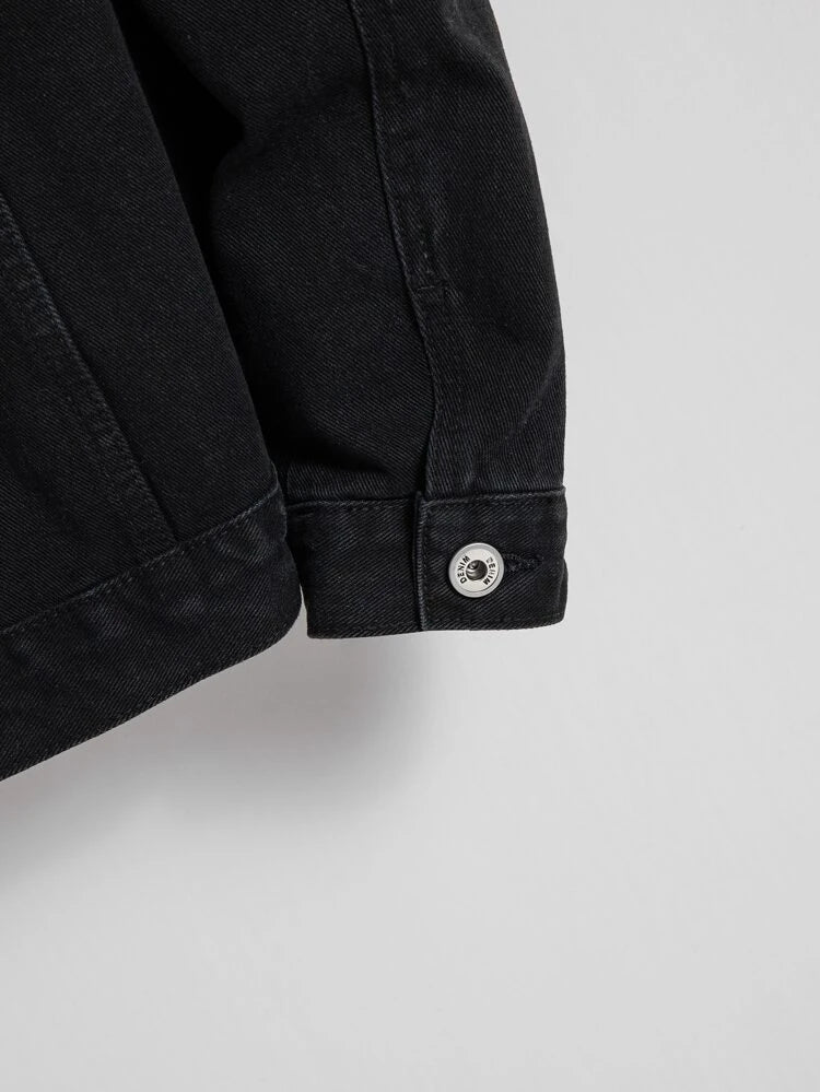 BLACK DENIM JACKET - UNISEX