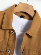 MUSTARD BROWN DENIM JACKET - UNISEX