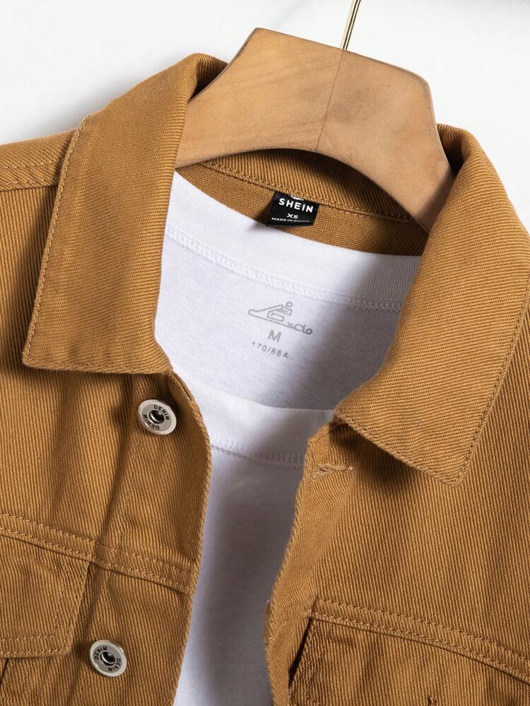 MUSTARD BROWN DENIM JACKET - UNISEX