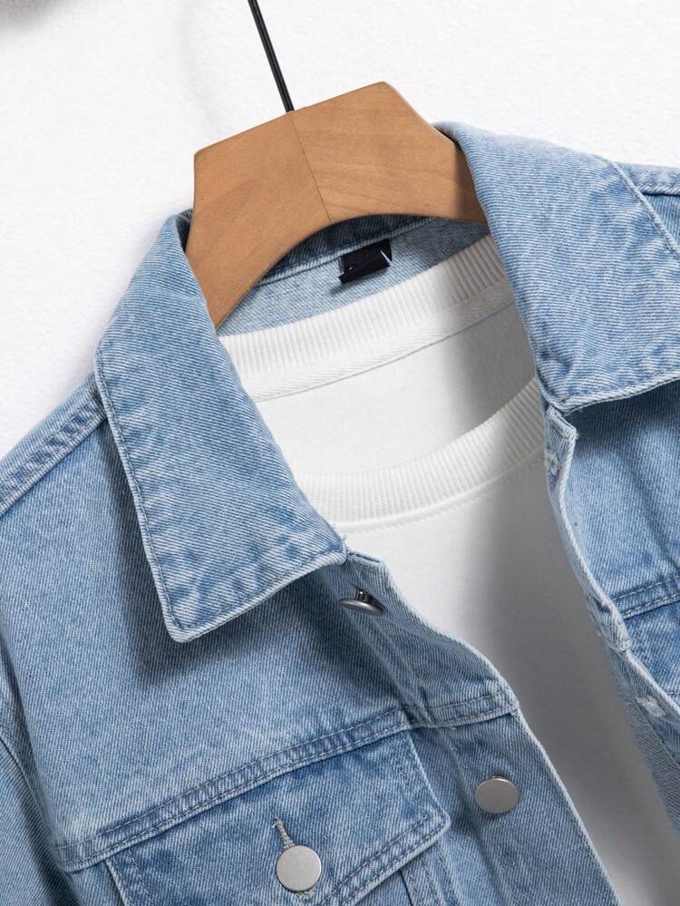LIGHT BLUE DENIM JACKET - UNISEX