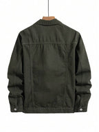 BOTTLE GREEN DENIM JACKET - UNISEX