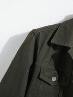 BOTTLE GREEN DENIM JACKET - UNISEX