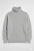 HYDER GREY RIBBED HIGHNECK – UNISEX