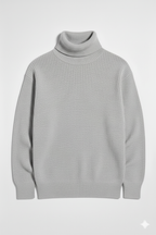 HYDER GREY RIBBED HIGHNECK – UNISEX