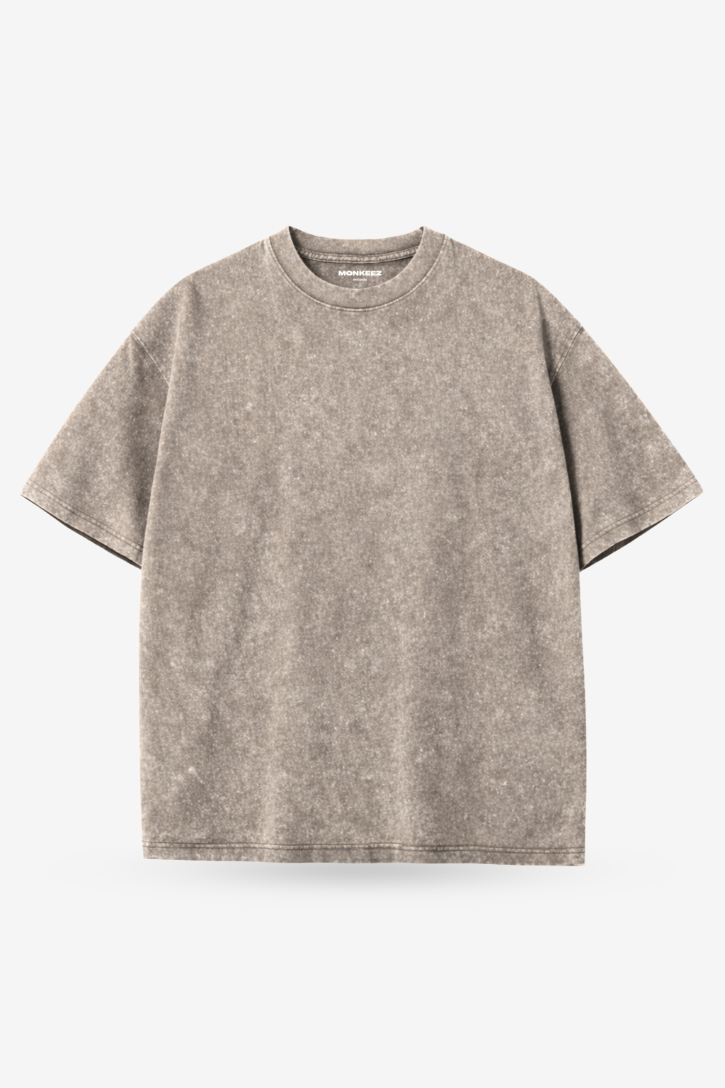 Acid Wash Oversized Tee - Beige - Unisex