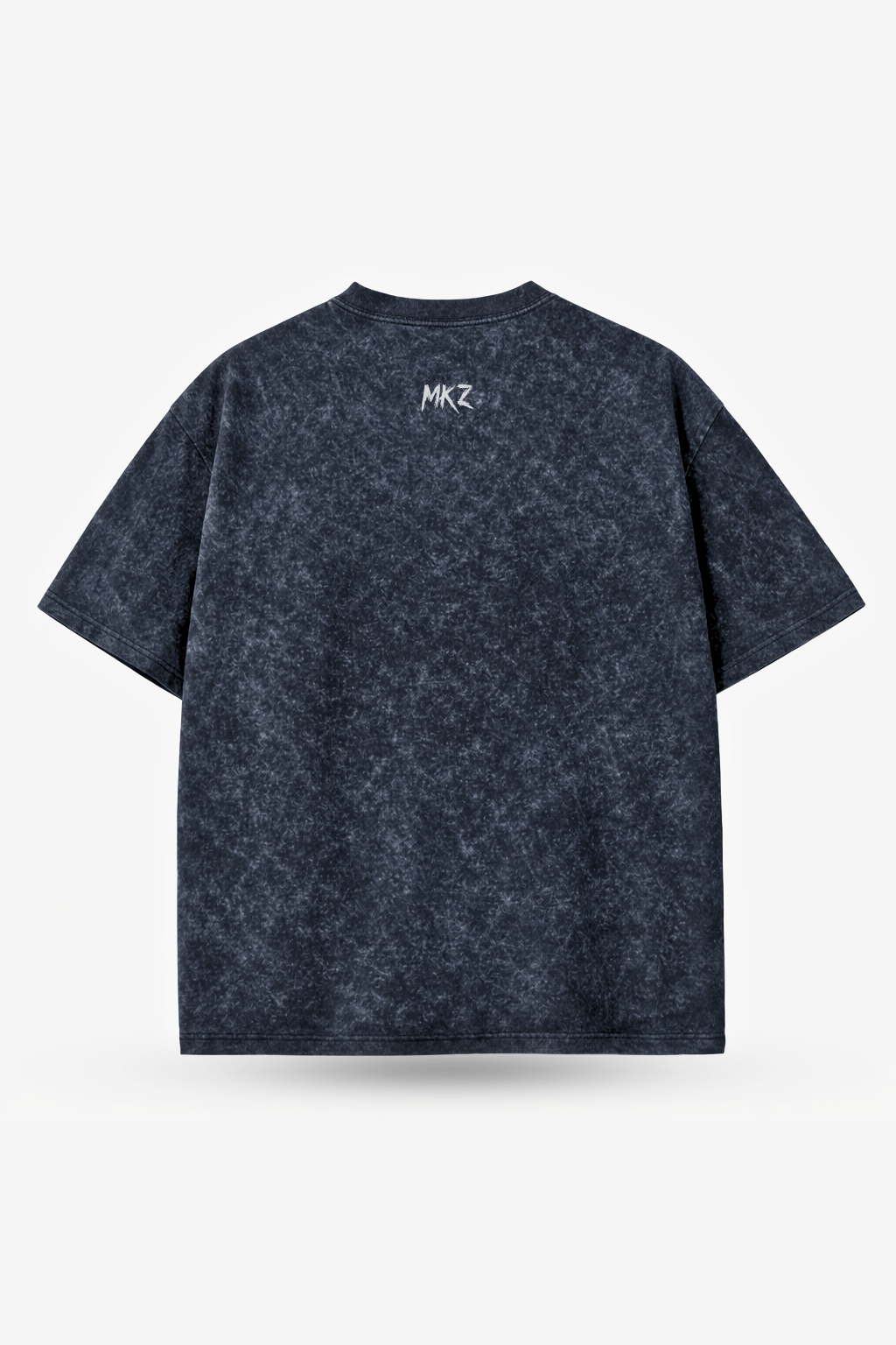 Acid Wash Rhythm Feather Printed Oversized Tee - Smoky Black - Unisex