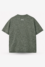 Acid Wash Midnight Arctic Oversized Tee - Olive - Unisex