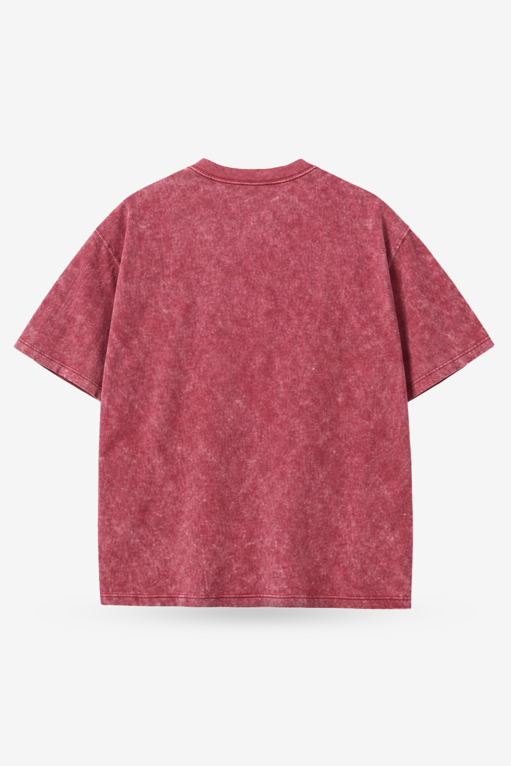 Acid Wash Oversized Tee - Maroon - Unisex