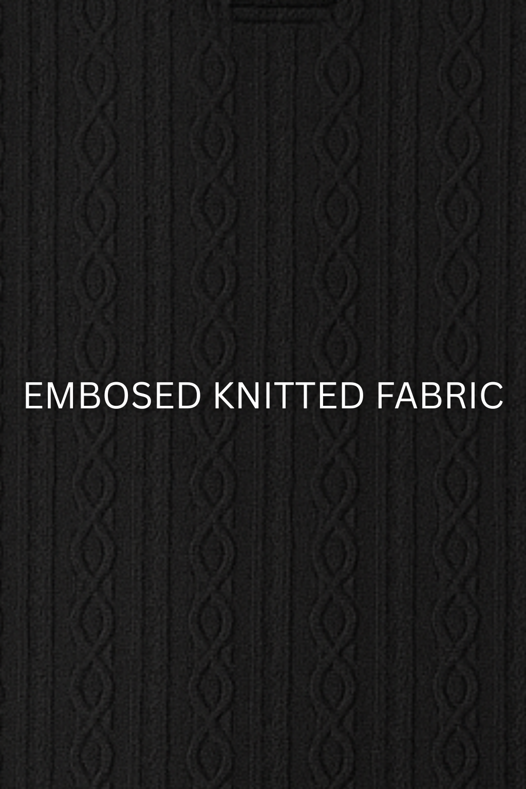 JOHNY COLLAR KNITTED EMBOSED POLO - BLACK (JP#2)