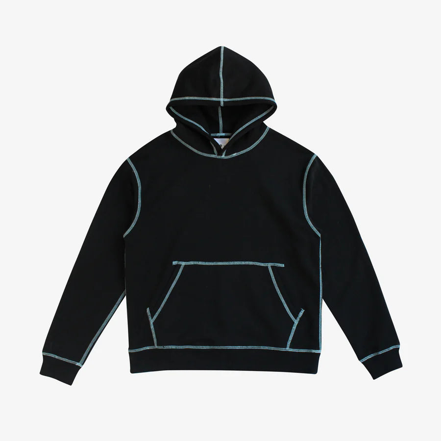 WHITE CONTRAST BLACK HOODIE