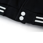BLACK BASEBALL VARSITY JACKET - UNISEX