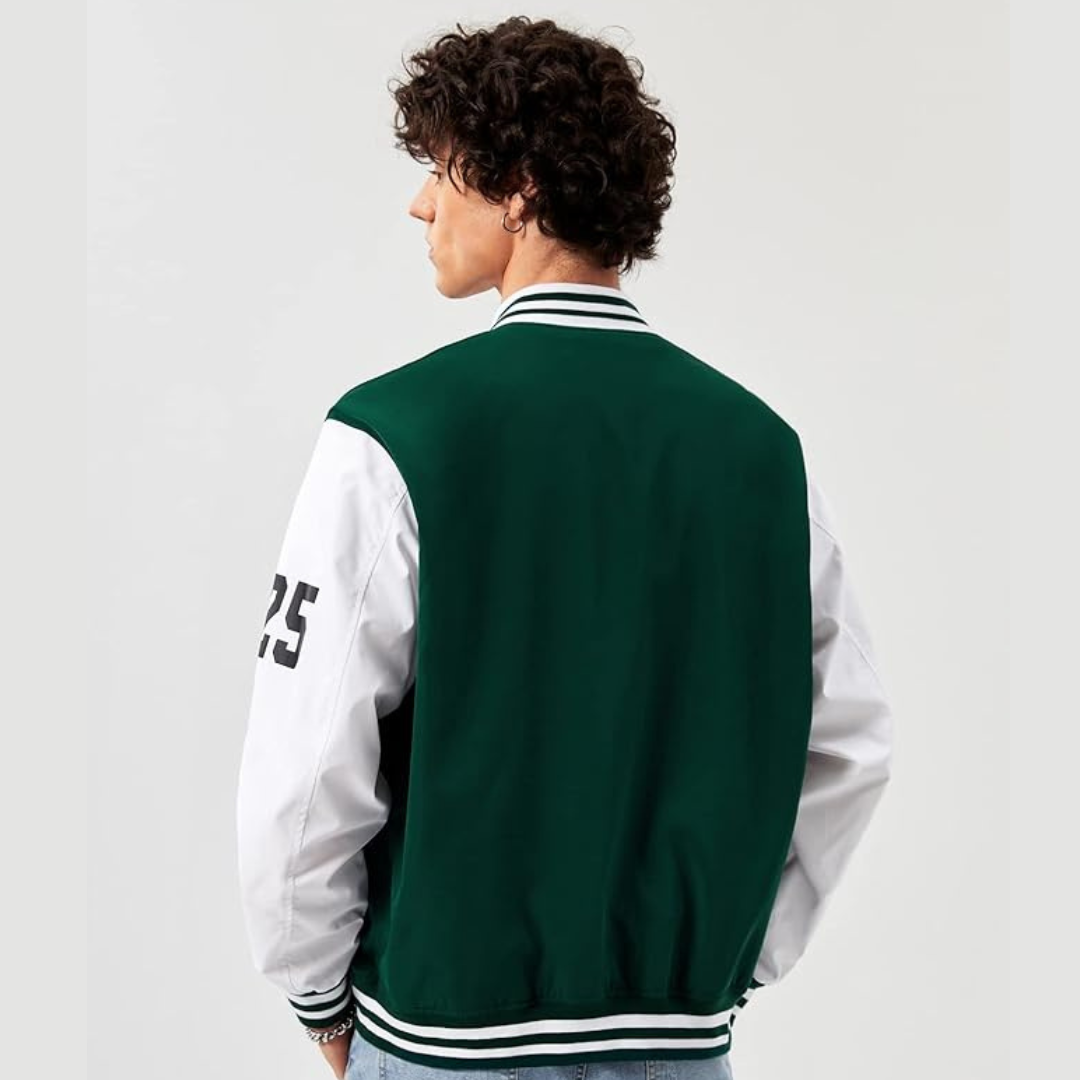 GREEN BOSTON VARSITY JACKET