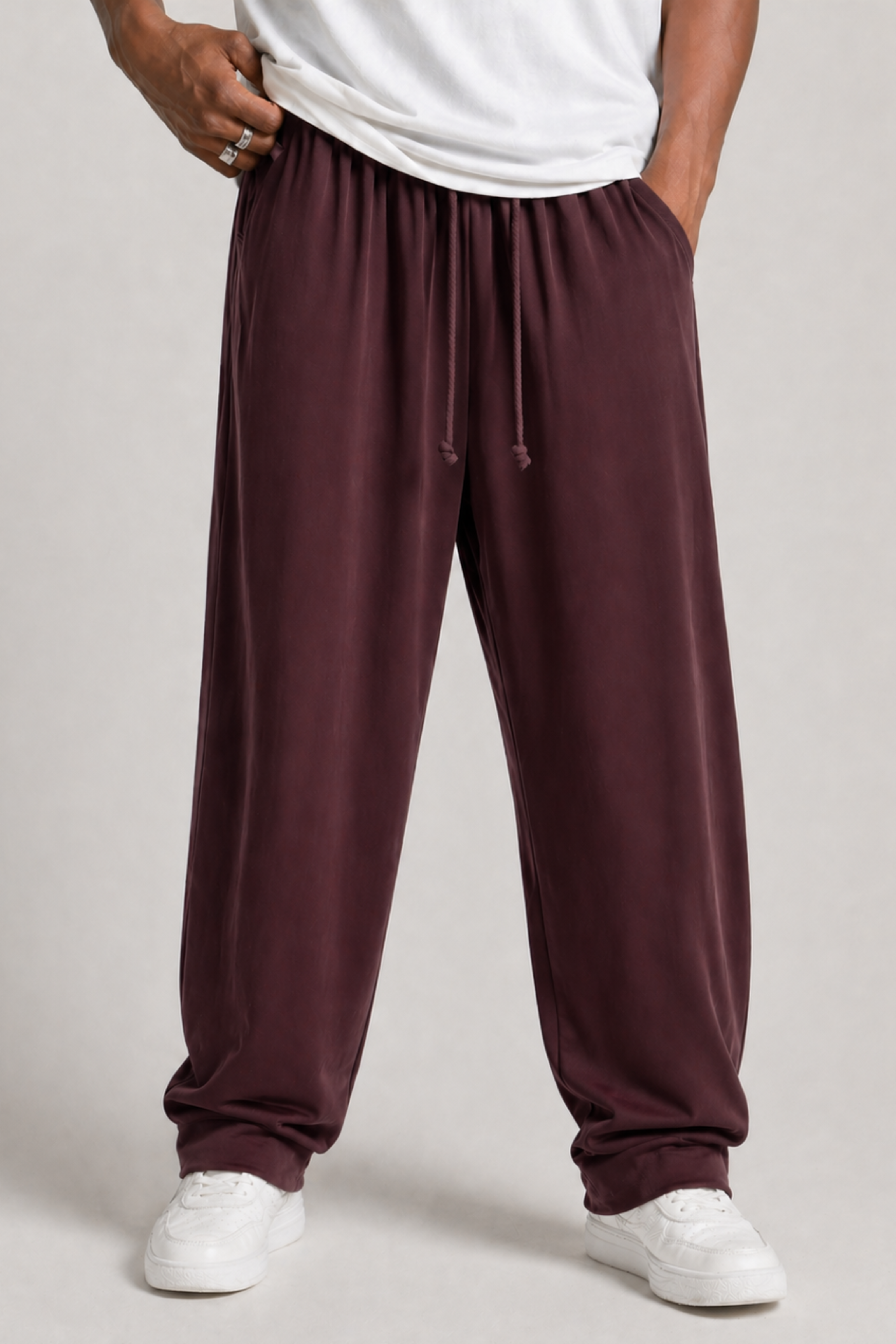 Nightflow Baggy Gripped Lycra Trouser - Maroon - Unisex
