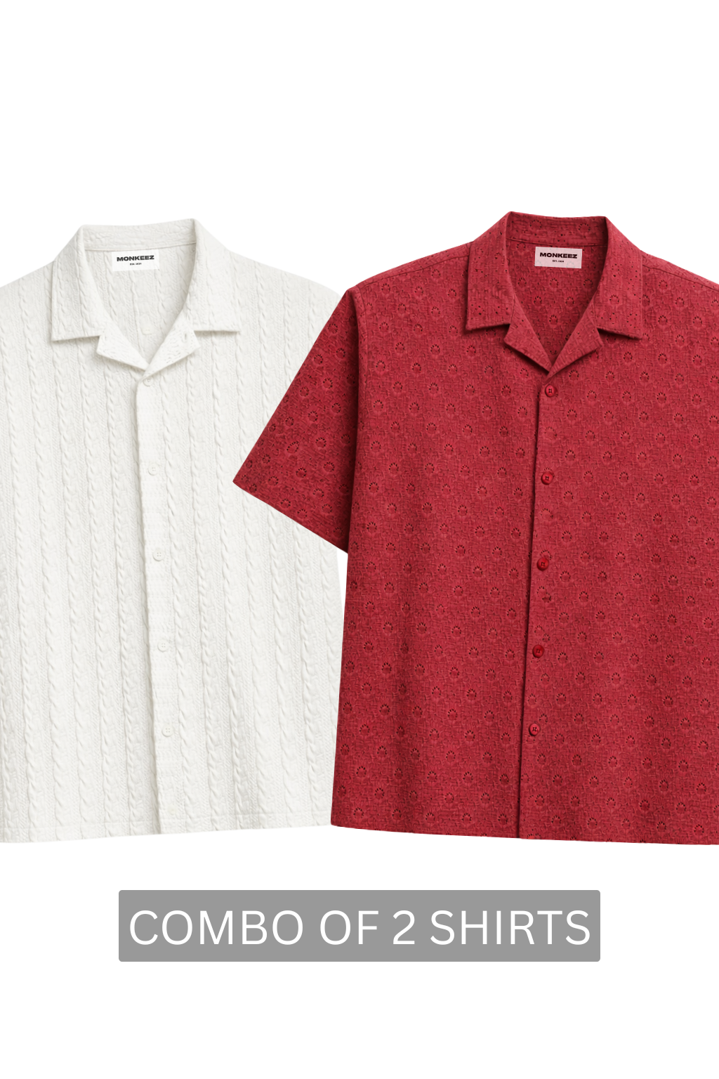 Combo Of 2 Cuban Collar Shirt - FORM 1