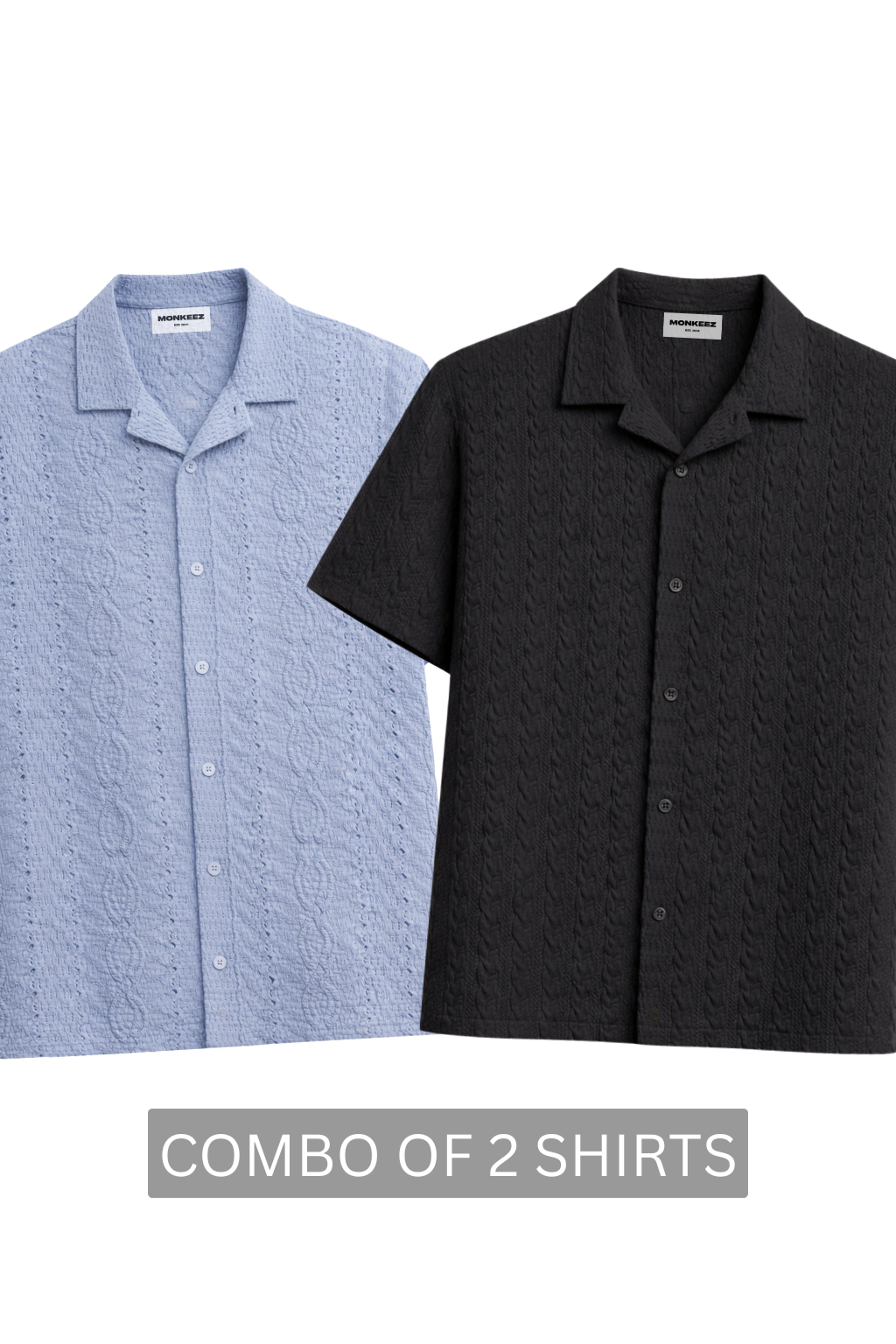 Combo Of 2 Cuban Collar Shirt - FORM 1