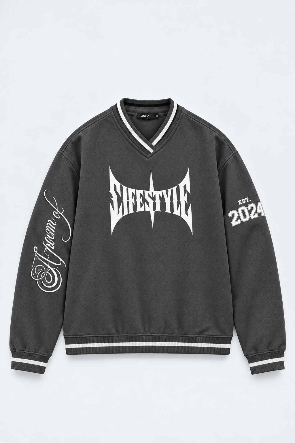 COMBO OF 3 | GOTHIC GRAPHIC | V-NECK VARSITY SWEATSHIRT | UNISEX