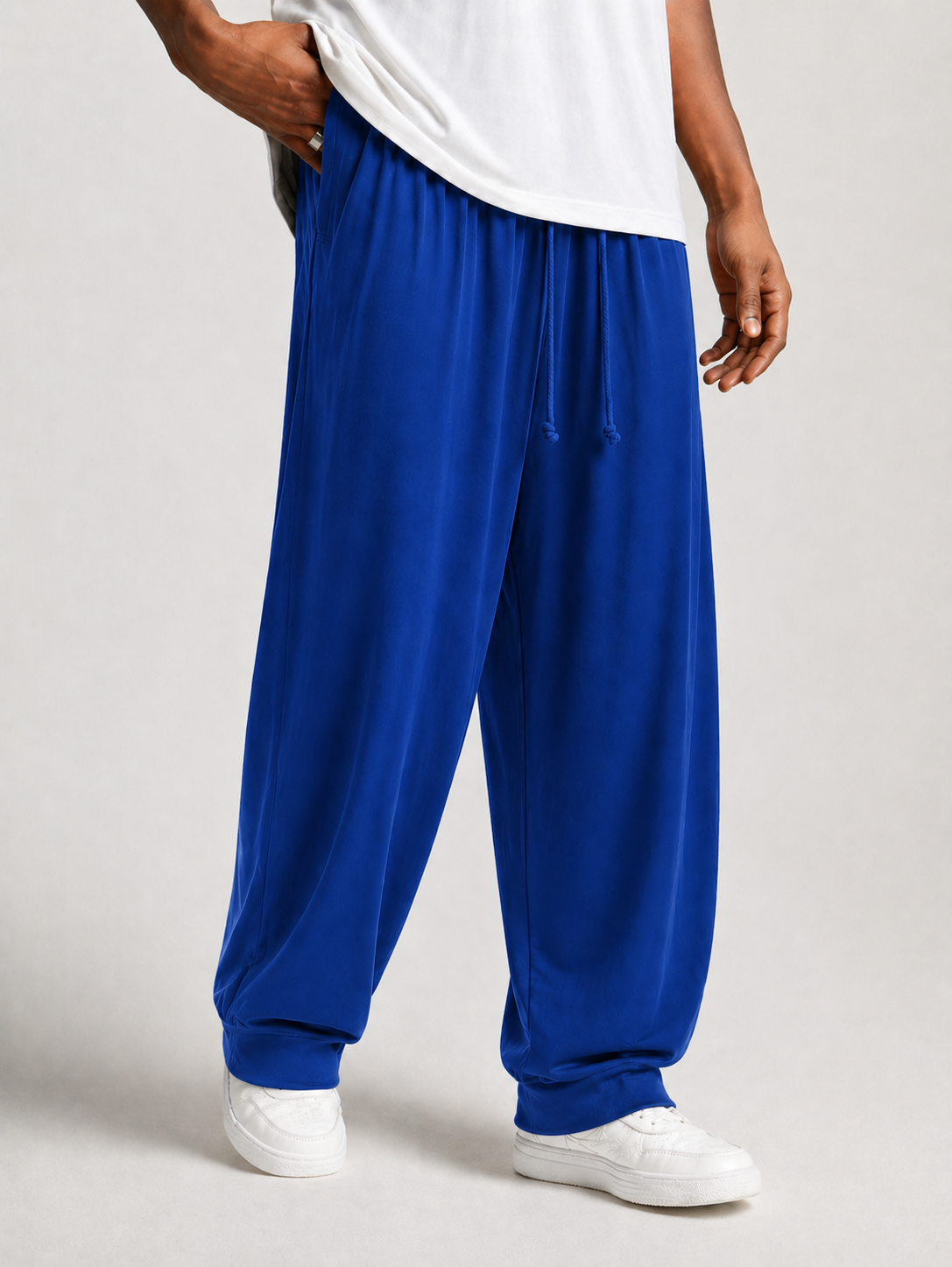 Combo Of 3 Nightflow Baggy Gripped Lycra Trouser - Navy Blue - Unisex