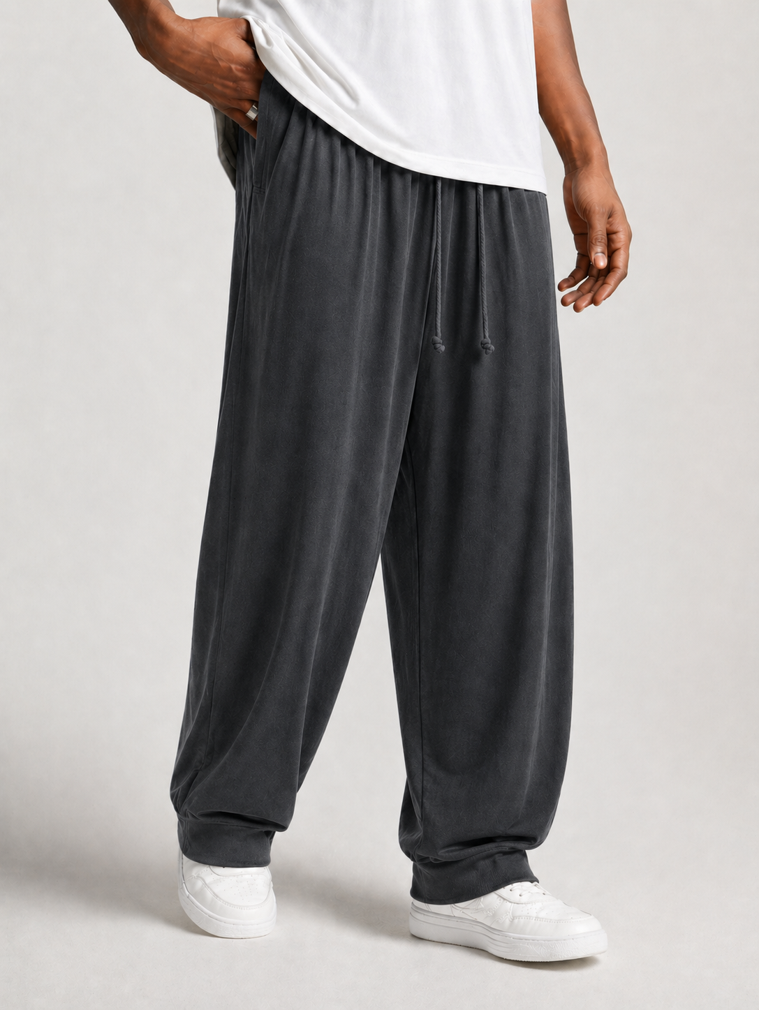Combo Of 3 Nightflow Baggy Gripped Lycra Trouser - Navy Blue - Unisex