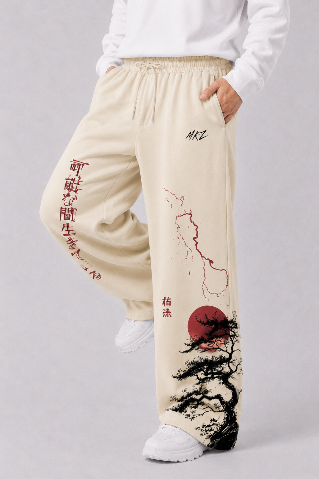 WIDE LEG TROUSER | JAPANESE AKAI SUN - CREAM | UNISEX