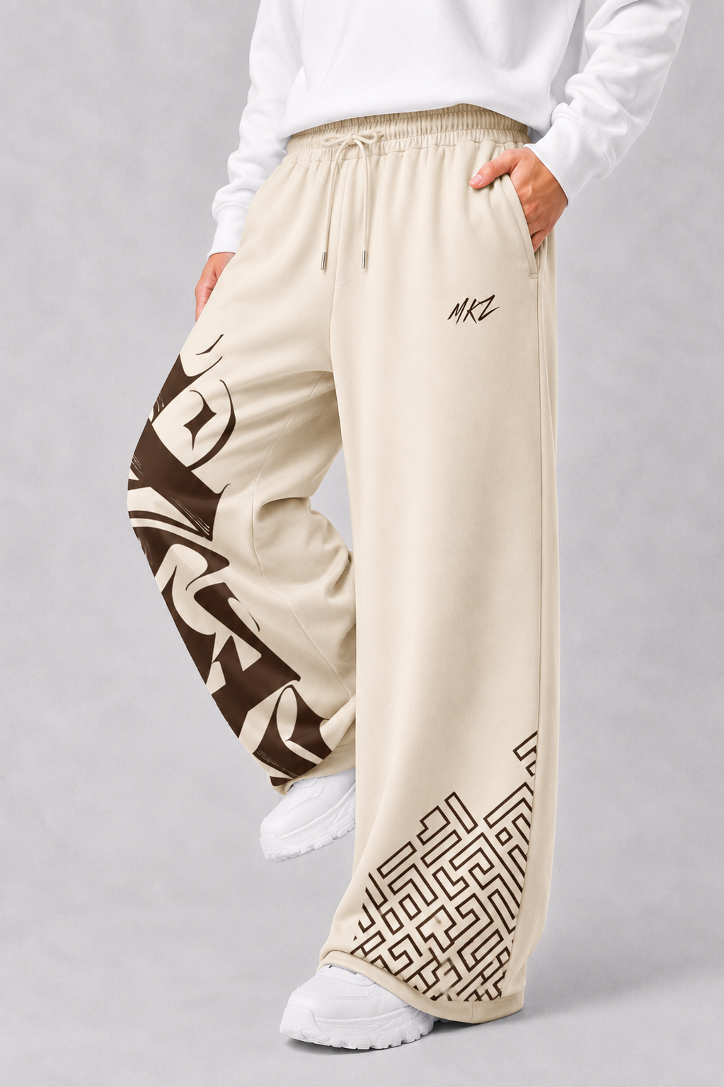 WIDE LEG TROUSER | NOMAD TRIBUTE - CREAM | UNISEX