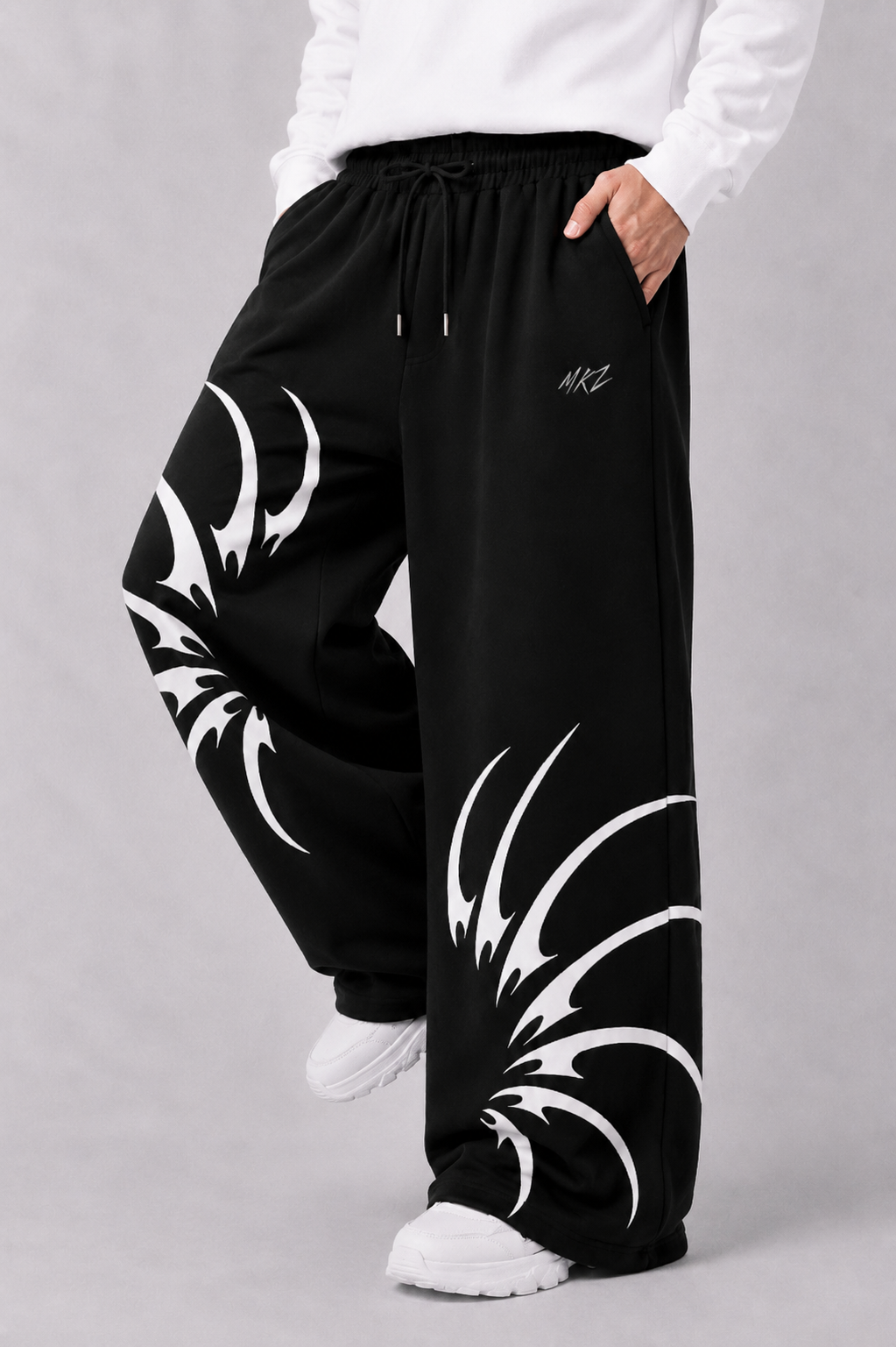 WIDE LEG TROUSER | BLAZE ARC - BLACK | UNISEX