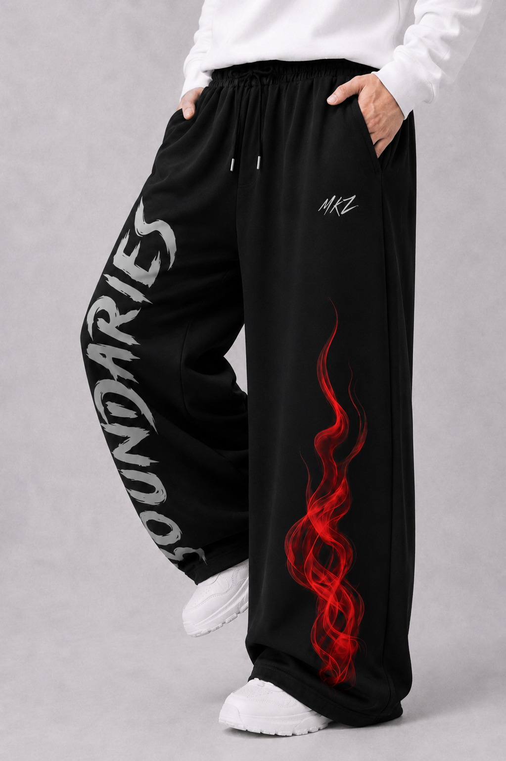 WIDE LEG TROUSER | BOUNDARIES - BLACK | UNISEX