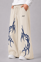 DARK PULSE WIDE TROUSER - CREAM | UNISEX