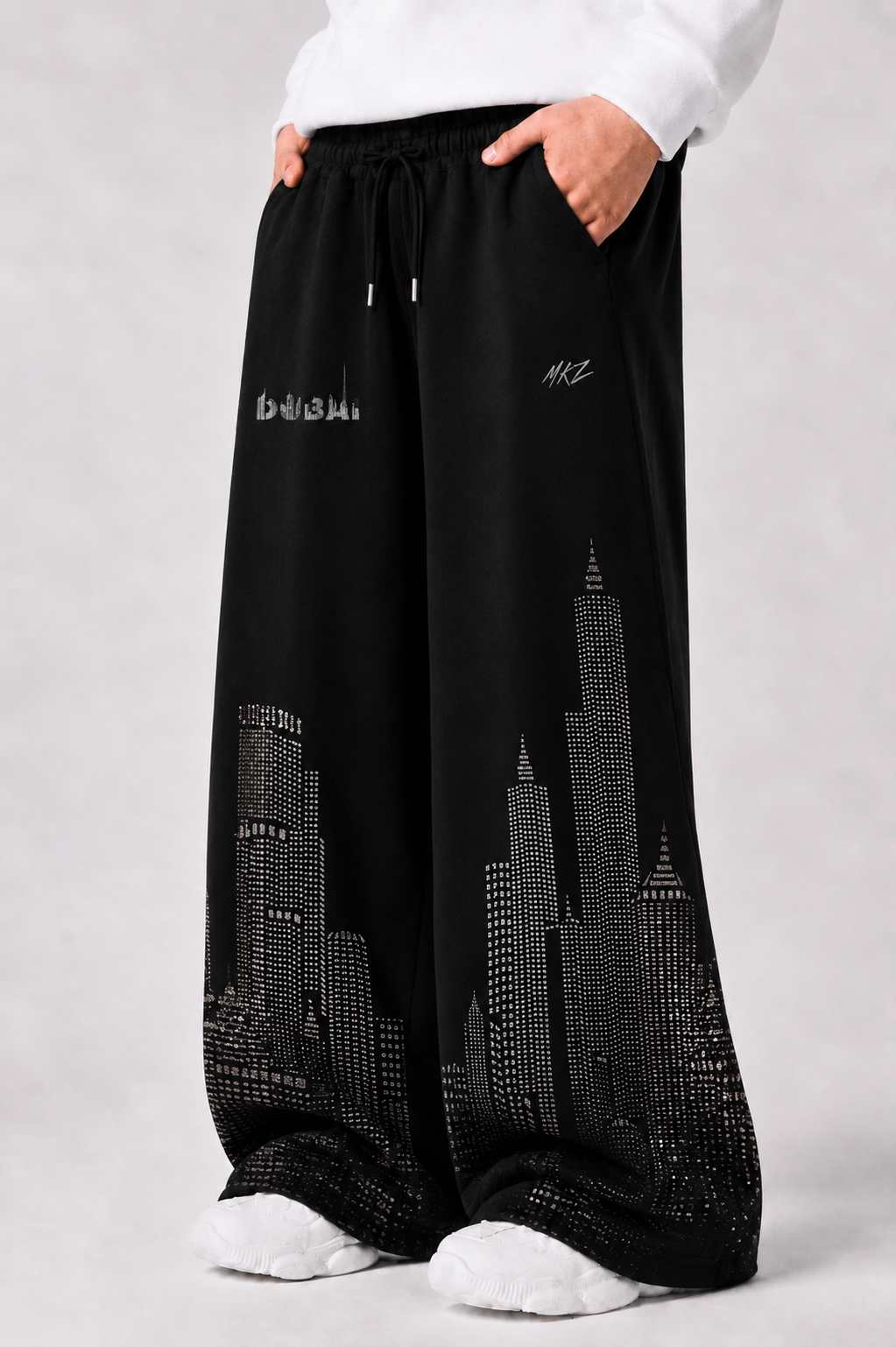 WIDE LEG TROUSER | DOWNTOWN NIGHTS - BLACK | UNISEX