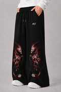 WIDE LEG TROUSER | TWIN WYRM - BLACK | UNISEX | LAST PIECE