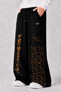 WIDE LEG TROUSER | LAVA VEIN - BLACK | UNISEX