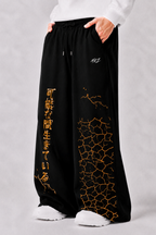 WIDE LEG TROUSER | LAVA VEIN - BLACK | UNISEX
