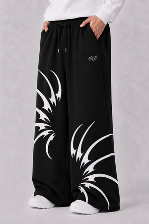 WIDE LEG TROUSER | BLAZE ARC - BLACK | UNISEX