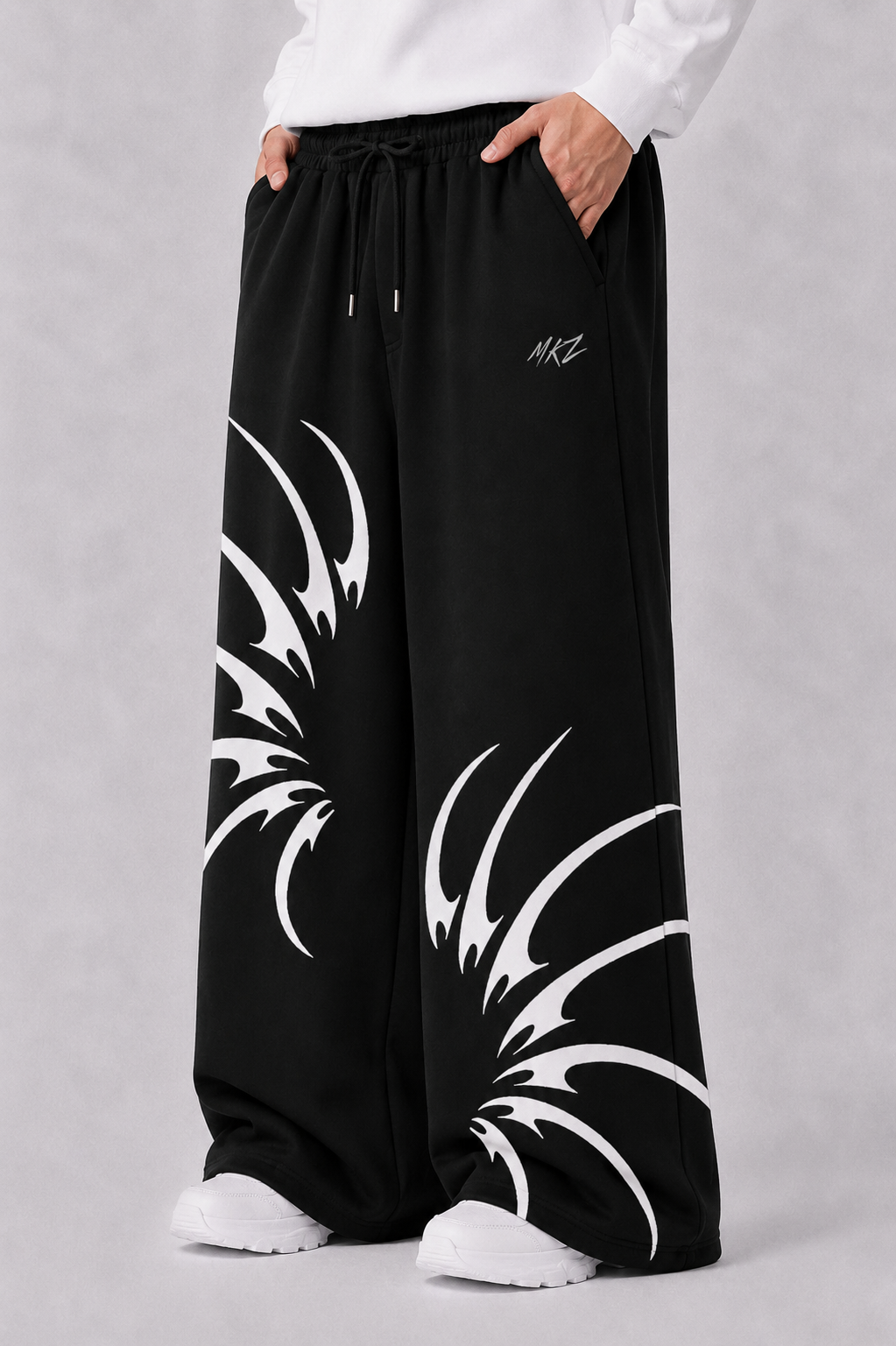 WIDE LEG TROUSER | BLAZE ARC - BLACK | UNISEX