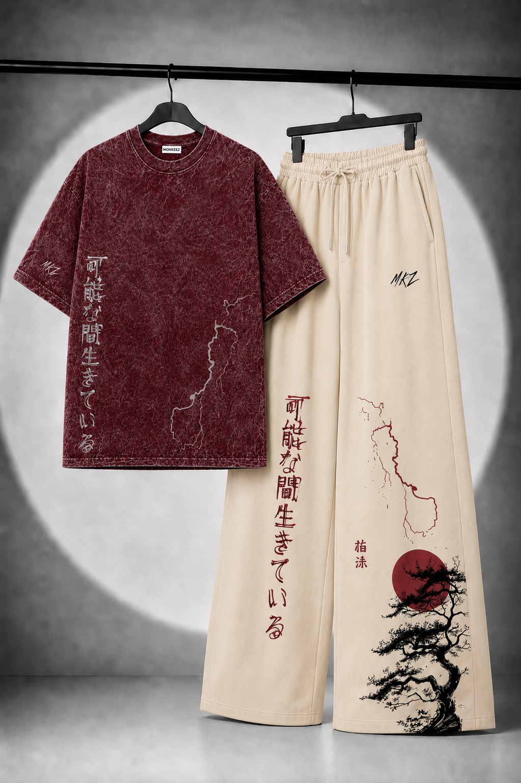 CO-ORD SET | JAPANESE AKAI SUN GRAPHIC | UNISEX