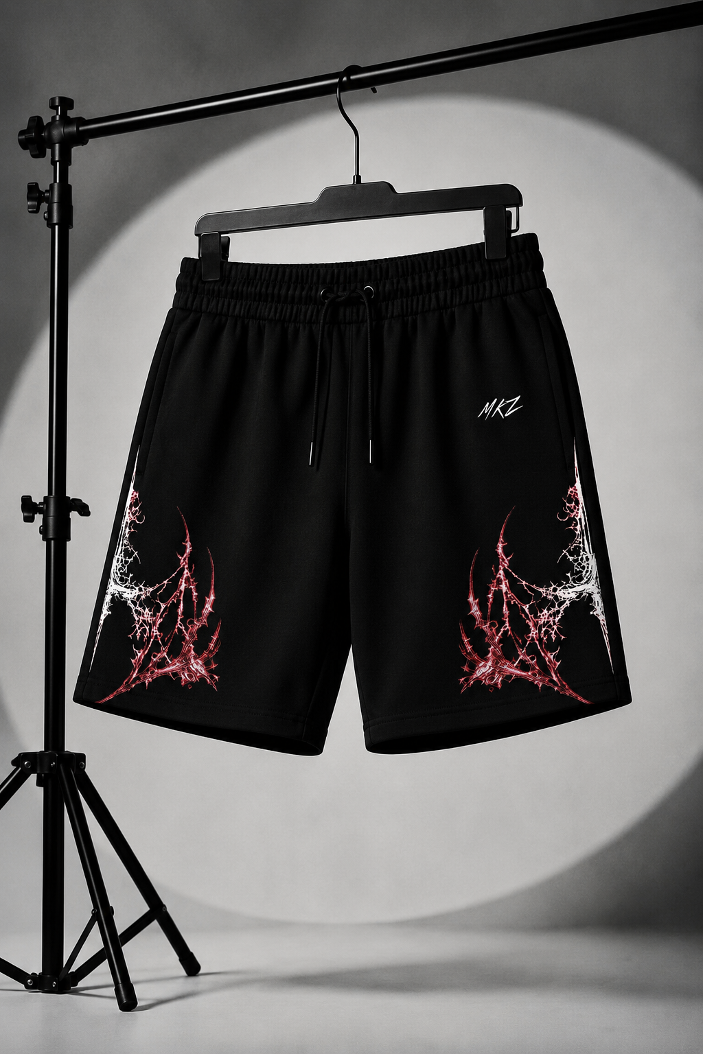 SURGERY GRAPHIC JERSEY SHORTS - BLACK