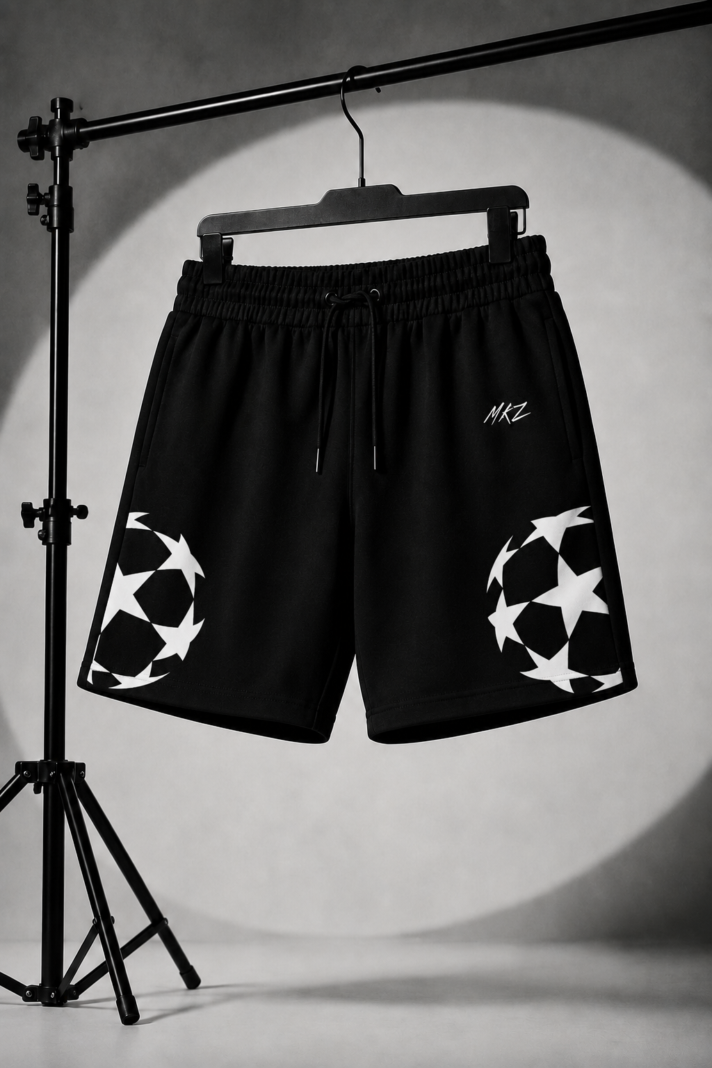 GALAXY KICK GRAPHIC JERSEY SHORTS - BLACK