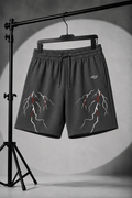 VESSELS GRAPHIC JERSEY SHORTS - CHARCOAL