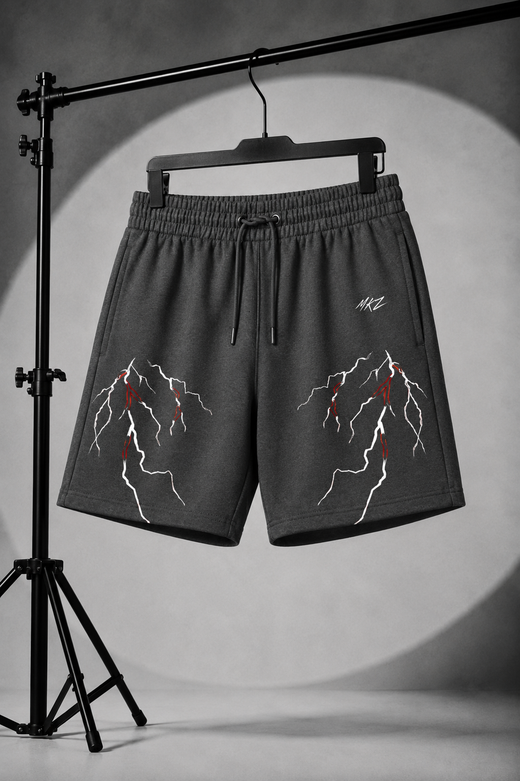 VESSELS GRAPHIC JERSEY SHORTS - CHARCOAL