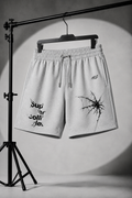 DARK MATTER GRAPHIC JERSEY SHORTS - HYDER GREY