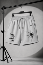 DARK MATTER GRAPHIC JERSEY SHORTS - HYDER GREY