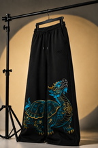DRAGON IN SHELL WIDE TROUSER - BLACK | UNISEX