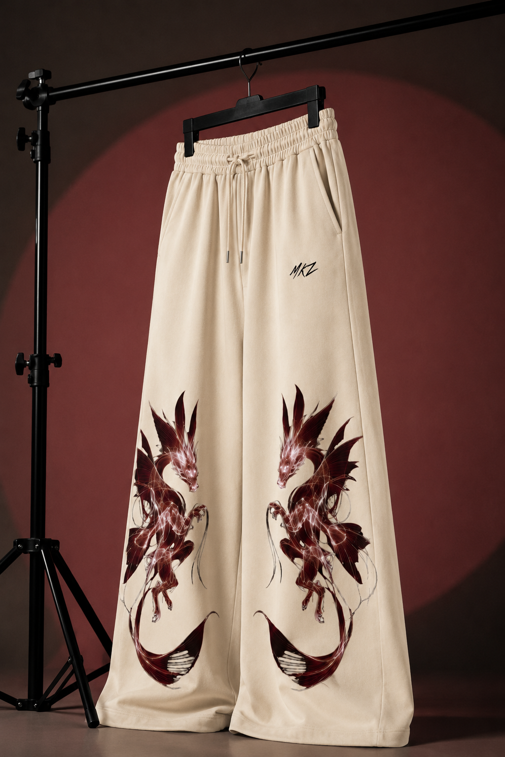TWIN WYRM WIDE TROUSER - CREAM | UNISEX
