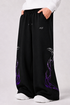 VIOLET ABSTRACT WIDE TROUSER | UNISEX