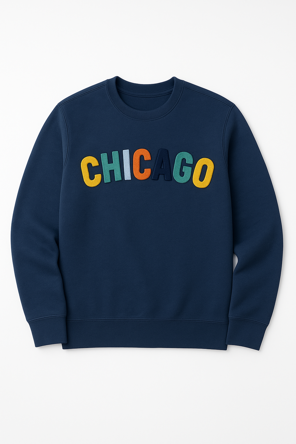CHICAGO EMBROIDERED SWEATSHIRT - NAVY BLUE (SS#01)