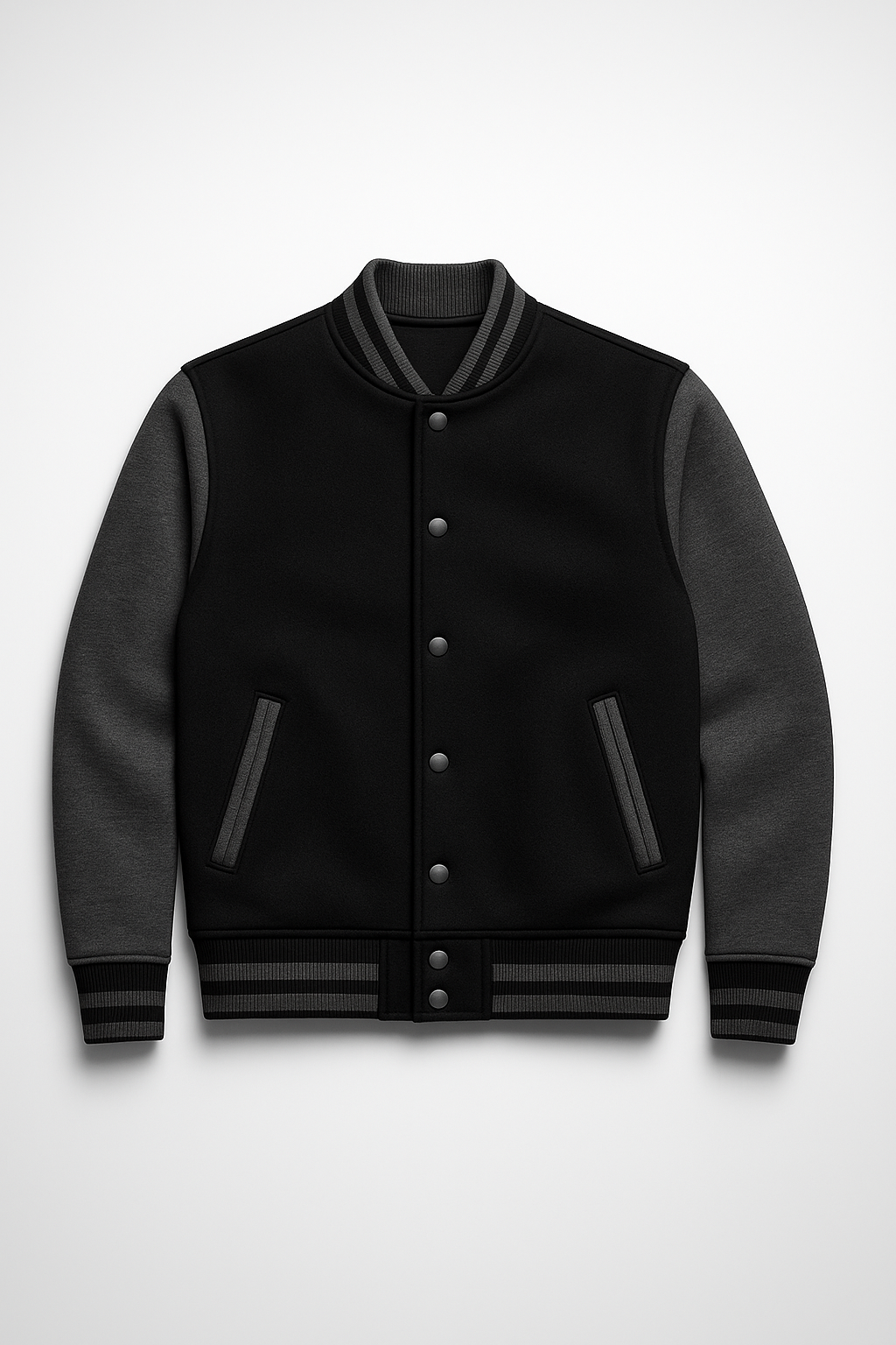 CHARCOAL BASEBALL VARSITY JACKET - UNSIEX