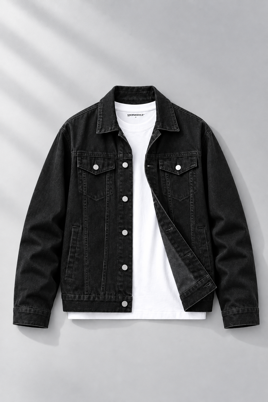 BLACK DENIM JACKET - UNISEX