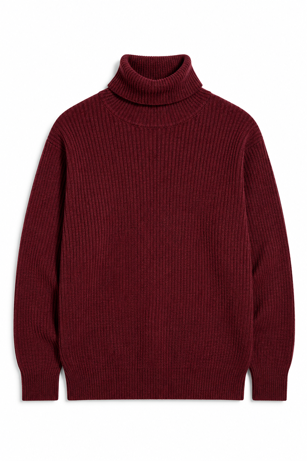 RIBBED HIGHNECK | MAROON | UNISEX